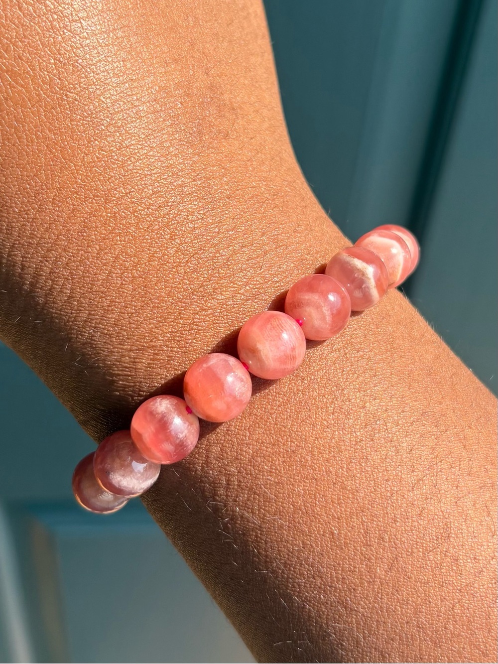HQ Rhodochrosite Crystal Bracelet 11mm - Picture 4 of 7